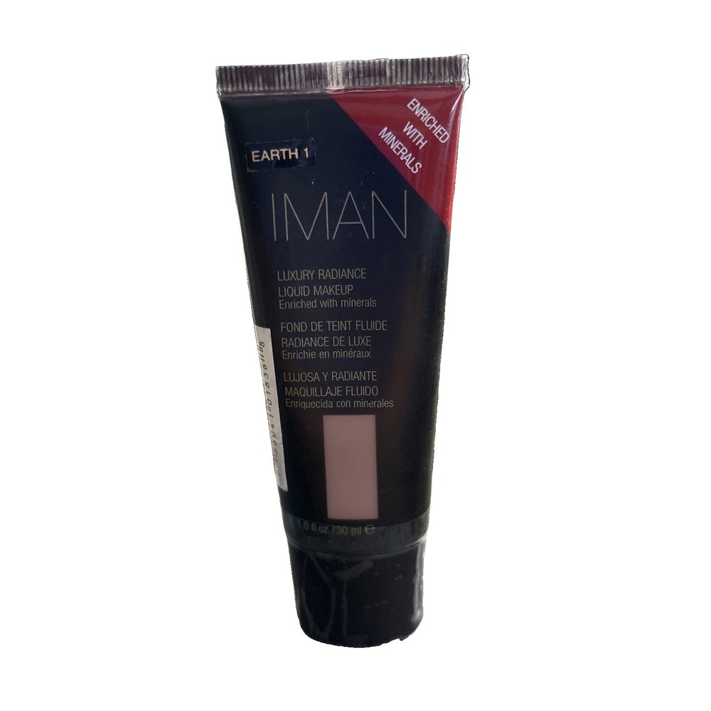 IMAN Luxury Radiance Liquid Makeup Shade EARTH 1 1 fl oz / 30 ml New Sealed